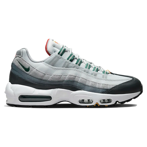 Nike Men's Air Max 95 Shoes - Pure Platinum / University Gold / Cinnabar / Gorge Green Just For Sports