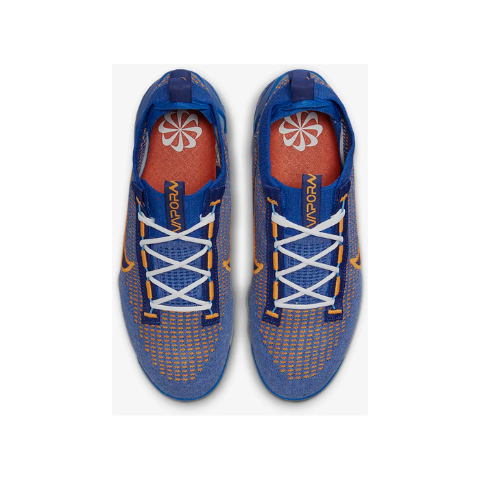 Nike Men's Air VaporMax 2021 Flyknit Shoes - Game Royal / Vivid Orange / University Blue / Deep Royal Blue Just For Sports
