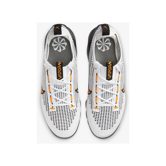 Nike Men's Air VaporMax 2021 Flyknit Shoes - White / Black / Anthracite / Kumquat Yellow Just For Sports
