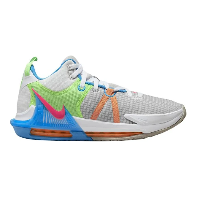 Nike Men's LeBron Witness 7 Shoes - Grey Fog / Cobblestone / Laser Blu ...