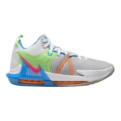 Nike Men's LeBron Witness 7 Shoes - Grey Fog / Cobblestone / Laser Blue / Hyper Pink Just For Sports