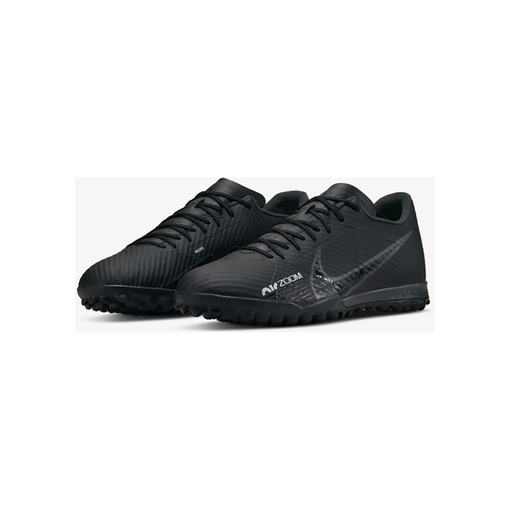 Nike Men's Zoom Mercurial Vapor 15 Academy TF Soccer Shoes - Black / Summit White / Volt / Dark Smoke Grey Just For Sports