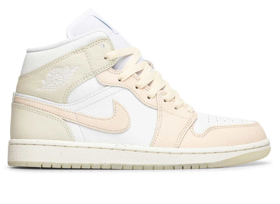 Nike Men's Jordan 1 Mid Se Shoes - White / Sea Glass / Glacier Blue / Guava Ice - Just For Sports