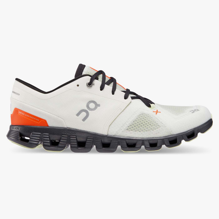 On Running Men's Cloud X 3 Shoes - Ivory / Flame Just For Sports