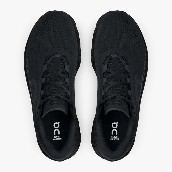 On Running Men's Cloudmonster Shoes - All Black Just For Sports