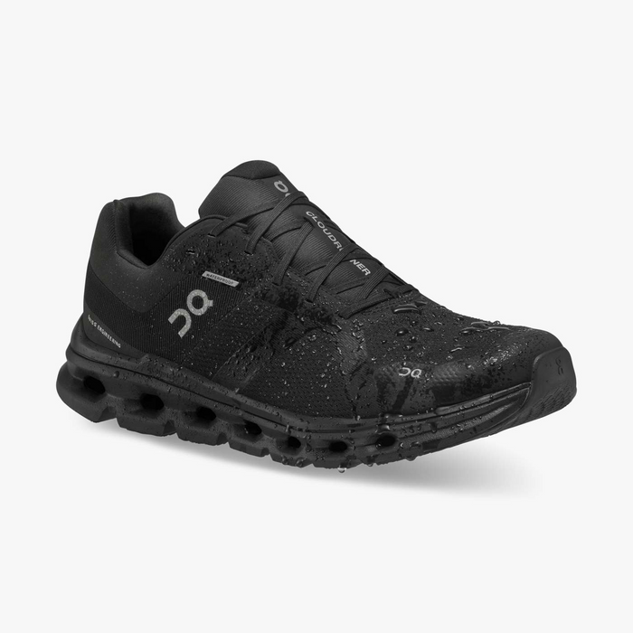 On Running Men's Cloudrunner Waterproof Shoes - All Black Just For Sports