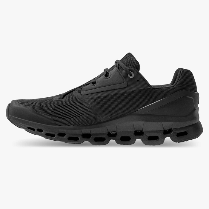 On Running Men's Cloudstratrus Shoes - All Black Just For Sports