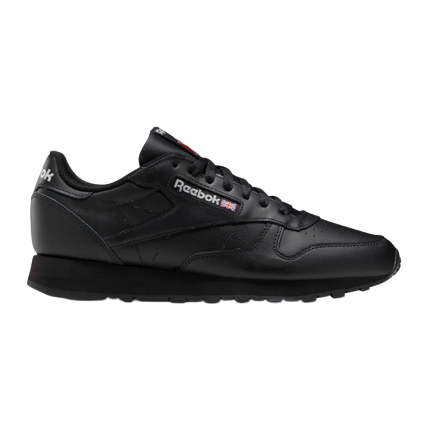 Reebok Men s Classic Leather Shoes Core Black Pure Grey 5 Just For Sports
