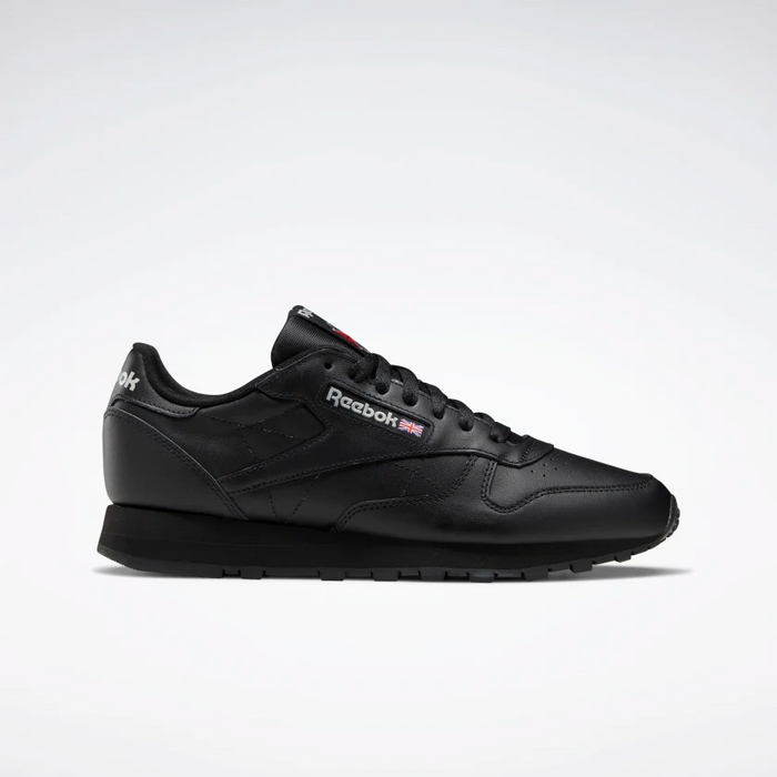 Reebok Men's Classic Leather Shoes - Core Black / Pure Grey 5 Just For Sports