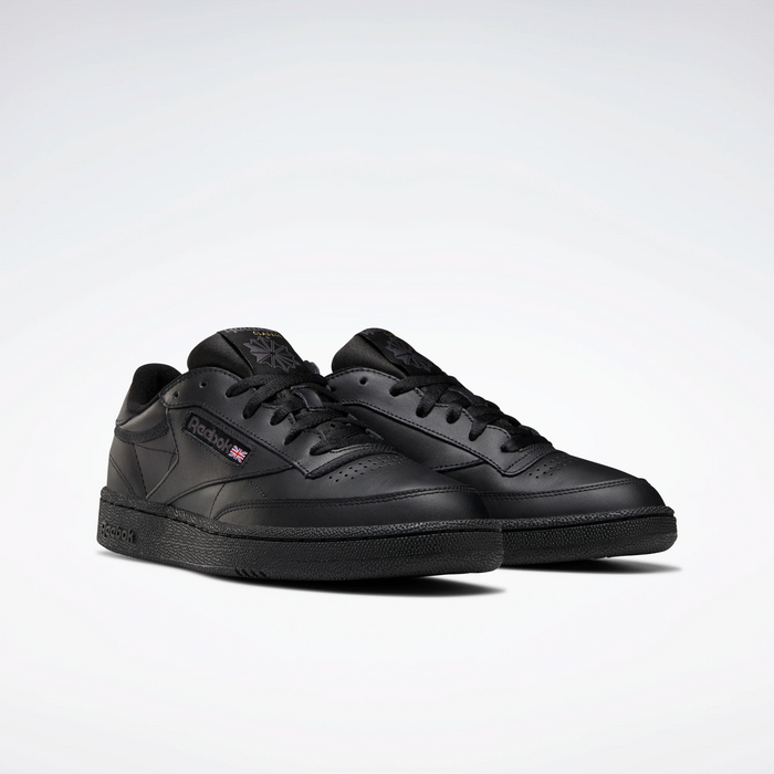Reebok Men's Club C 85 Shoes - Black / Charcoal — Just For Reebok Men's Club C 85 Shoes - Black / Charcoal — Just For