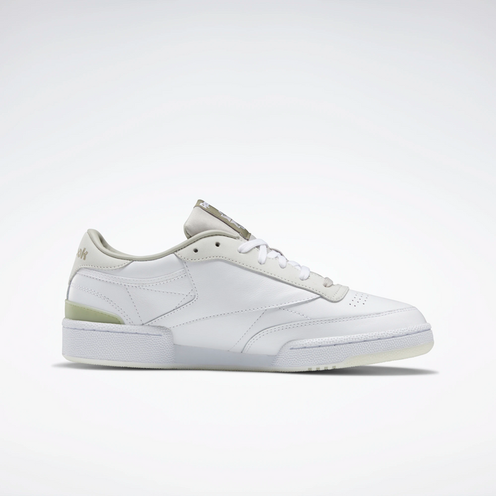 Reebok Men s Club C 85 Shoes White Sand Stone Khaki Just For Sports