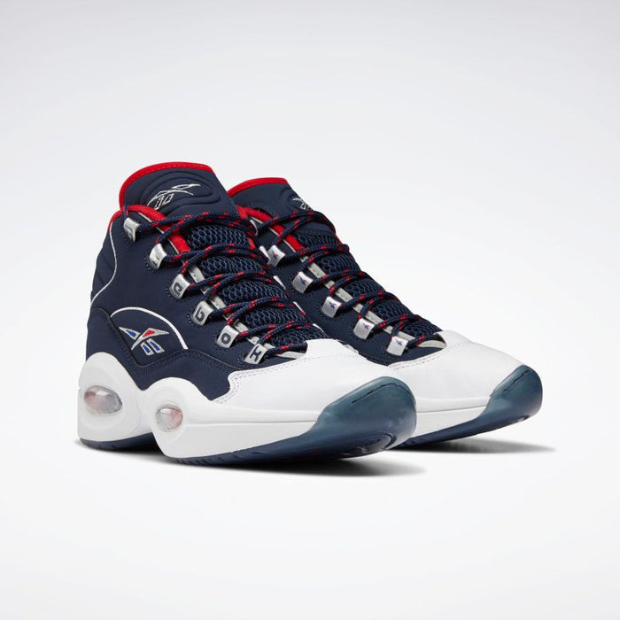 Reebok Men's Question Mid Basketball Shoes - Vector Navy / Ftwr White / Vector Red Just For Sports