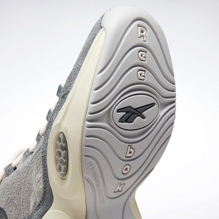 Reebok Men's Question Mid Suede Shoes - Grey / Steel / Chalk White Just For Sports