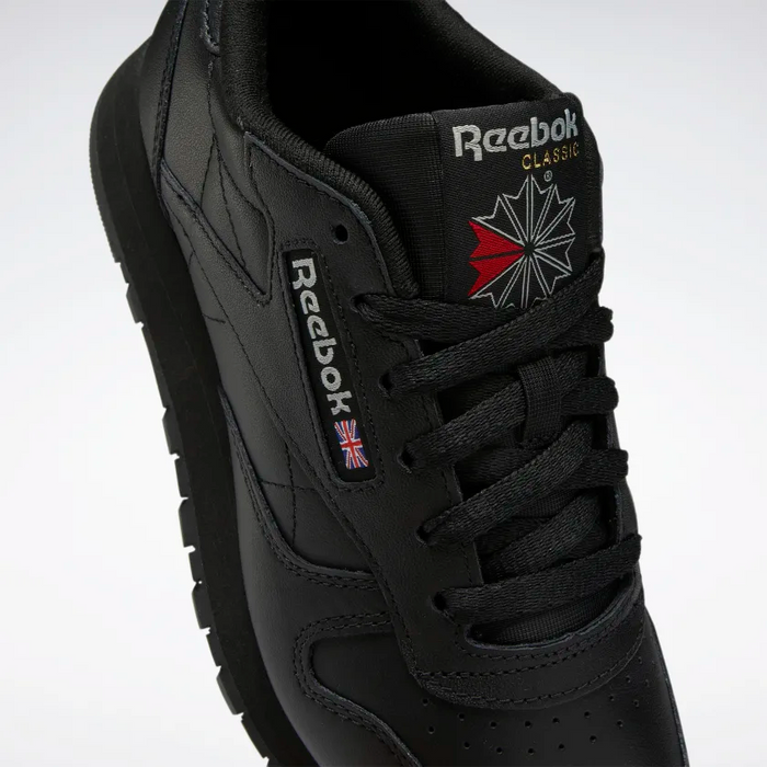 Reebok Women's Classic Leather Shoes - Core Black / Pure Grey 5 Just For Sports