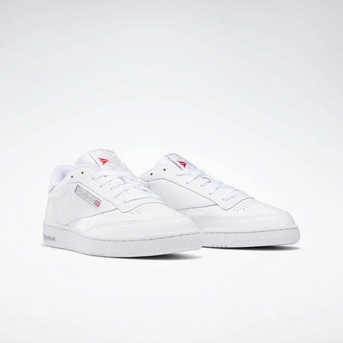 Reeboks Men's Club C 85 Shoes - White / Sheer Grey — Just For Sports