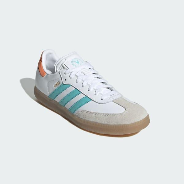 Adidas Men's Samba Inter Miami CF Indoor Soccer Shoes - White / Easy M Just For Sports Adidas Men's Samba Inter Miami CF Indoor Soccer Shoes - White / Easy M Just For Sports
