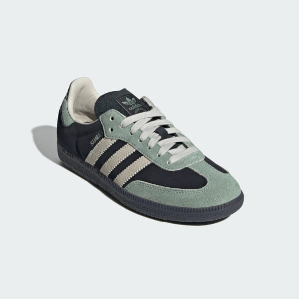 Adidas Women's Samba Og Shoes - Core Black / Alumina / Silver Green Just For Sports Adidas Women's Samba Og Shoes - Core Black / Alumina / Silver Green Just For Sports