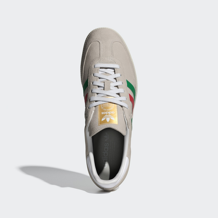 Adidas Men's Samba OG Shoes - Crystal White / Green / Better Scarlet Just For Sports Adidas Men's Samba OG Shoes - Crystal White / Green / Better Scarlet Just For Sports