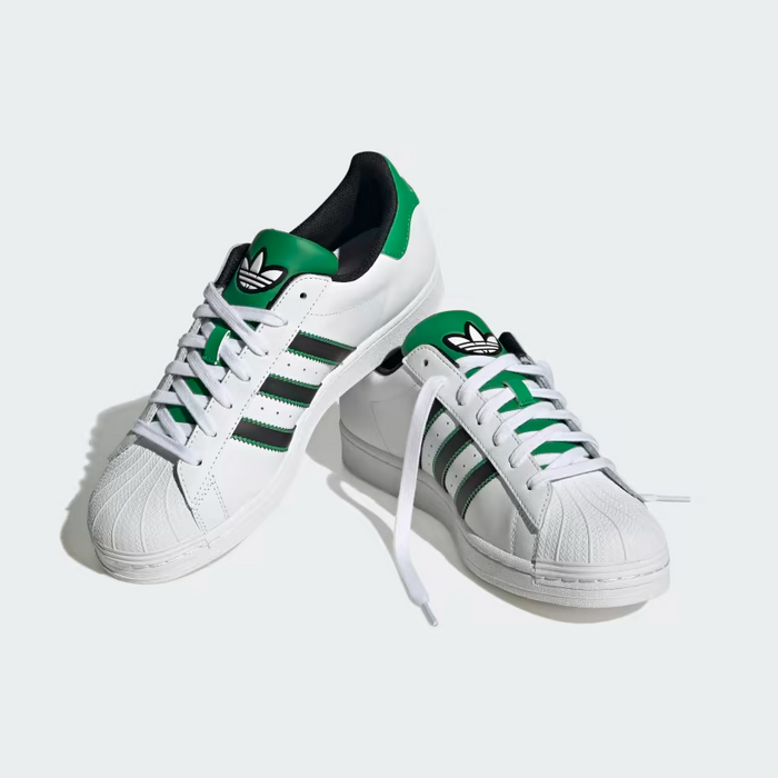 Adidas Men s Superstar Shoes Cloud White Core Black Green
