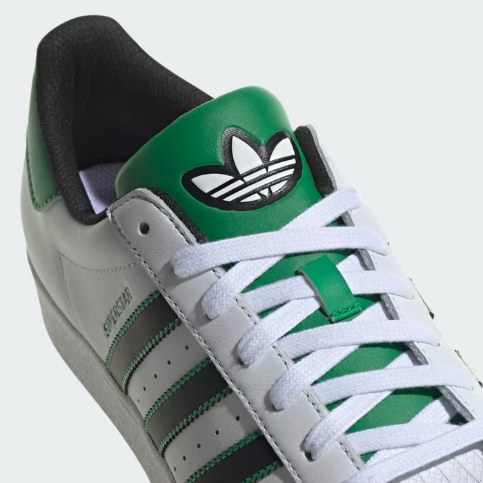 Adidas Men s Superstar Shoes Cloud White Core Black Green Just For Sports