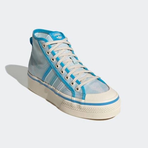 Adidas Women's Nizza Platform Mid Shoes - Almost Blue / Pantone / Wonder White - Just For Sports