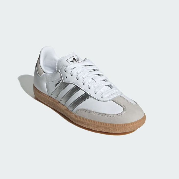 Adidas Women's Samba Og Shoes - White / Silver Metallic / Grey One Just For Sports Adidas Women's Samba Og Shoes - White / Silver Metallic / Grey One Just For Sports