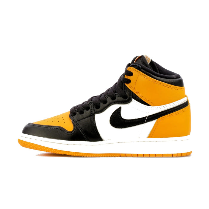 Nike Kid's Jordan 1 Retro High OG Shoes - Taxi Yellow / Black Sail