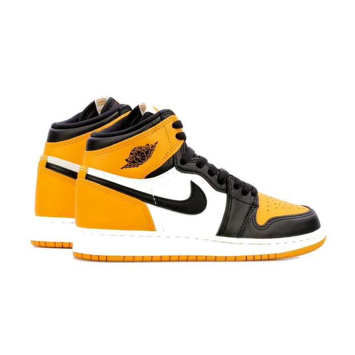 Nike Kid's Jordan 1 Retro High OG Shoes - Taxi Yellow / Black Sail