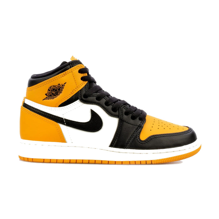 Nike Kid's Jordan 1 Retro High OG Shoes - Taxi Yellow / Black Sail