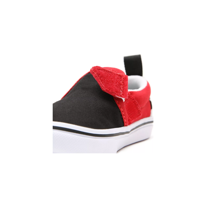 Vans Kid's Checkerboard Comfycush Slip On V Shoes - Black / Red Just For Sports