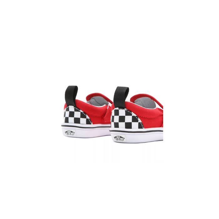 Vans Kid s Checkerboard Comfycush Slip On V Shoes Black Red Just For Sports