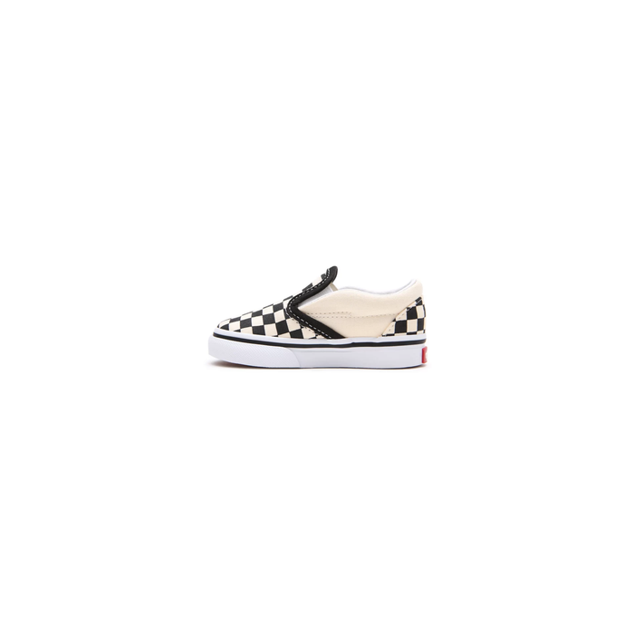 Vans Kid's Checkerboard Slip On TD Shoes - Black / White / Beige Just For Sports