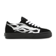Vans Kids' Metallic Flame Old Skool Shoes - Black / Silver