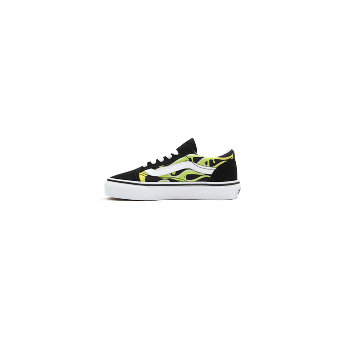 Vans Kid's Slime Flame Old Skool Shoes - Black / True White Just For Sports