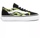 Vans Kids' Slime Flame Old Skool Shoes - Black / True White