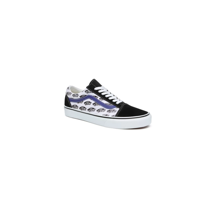 Vans Unisex Blur Boards Old Skool Shoes - Black / Royal Blue Just For Sports