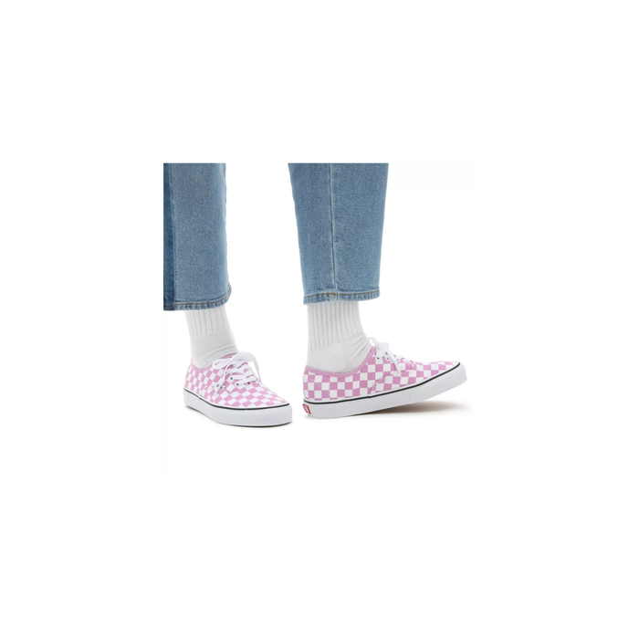 Vans Unisex Checkerboard Authentic Shoes - Orchid Pink / True White Just For Sports