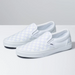 Vans Unisex Checkerboard Slip On Shoes - True White Just For Sports
