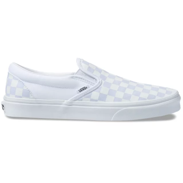 Vans Unisex Checkerboard Slip On Shoes - True White Just For Sports