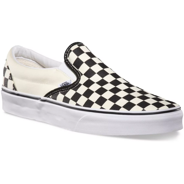 Cream and 2025 black checkerboard vans