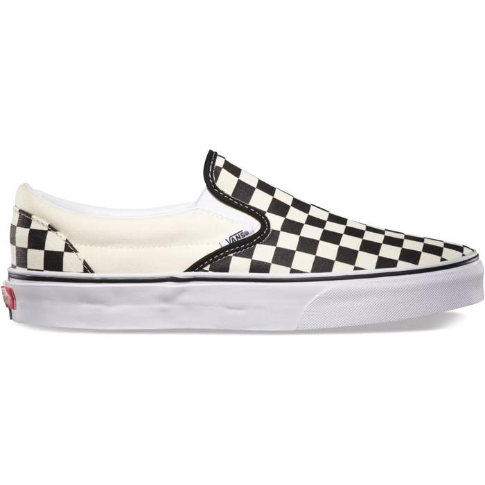 Vans beige checkerboard slip top ons