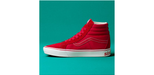 Vans Unisex Distort Comfycush Sk8 Hi Reissue Shoes - Racing Red / True White Just For Sports