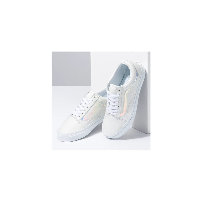 Vans Unisex Holo Sidestripe Old Skool Shoes White True White