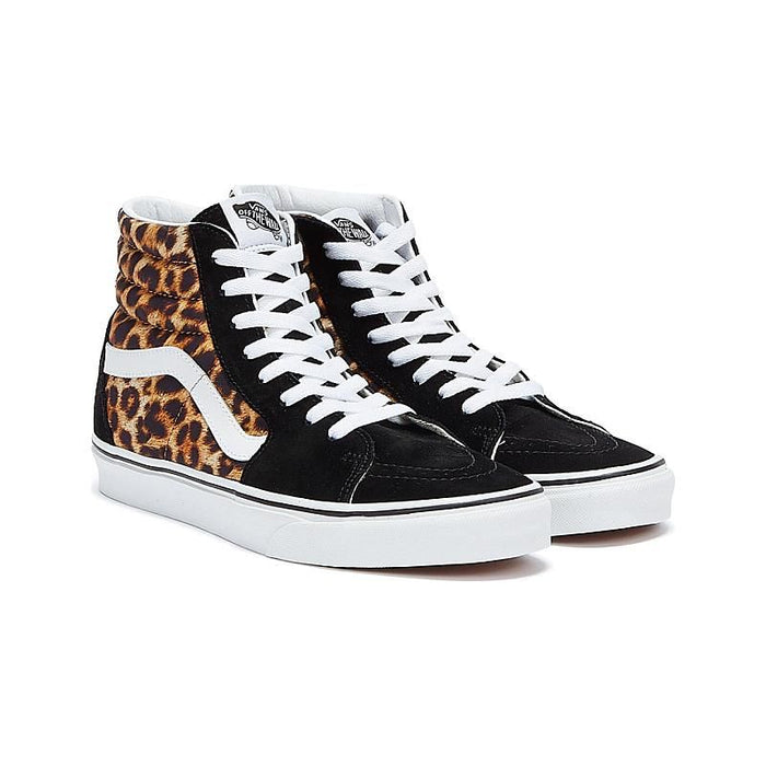 Vans Unisex Leopard SK8 Hi Shoes - Black / True White