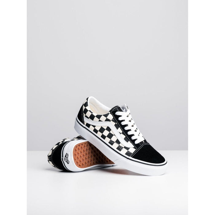 Vans Unisex Old Skool Primary Check Shoes - Black / beige / White Just For Sports