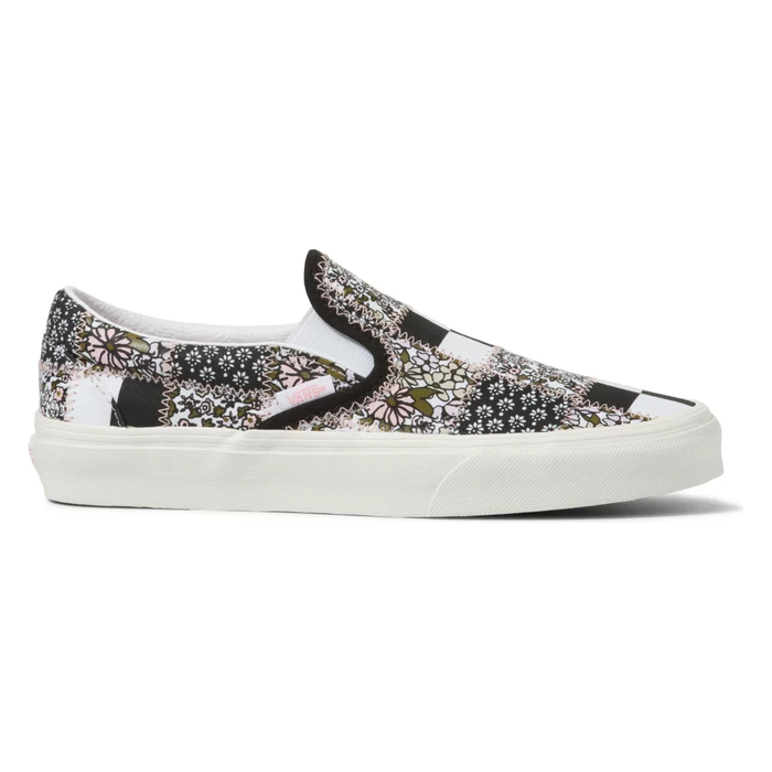 Vans Unisex Patchwork Floral Classic Slip On Shoes - Multi / Marshmallow Just For Sports