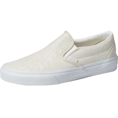 Vans Unisex Princess Paisley Classic Slip On Shoes - White Asparagus / True White Just For Sports
