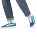 Vans Unisex Retro Court Old Skool Shoes - Blue / Green Just For Sports