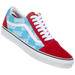 Vans Unisex Retro Mart Old Skool Shoes - Red / Blue / White Just For Sports