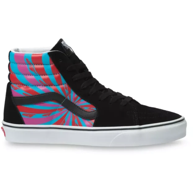 Vans Unisex Retro Mart SK8 Hi Shoes Black Blue Red Pink